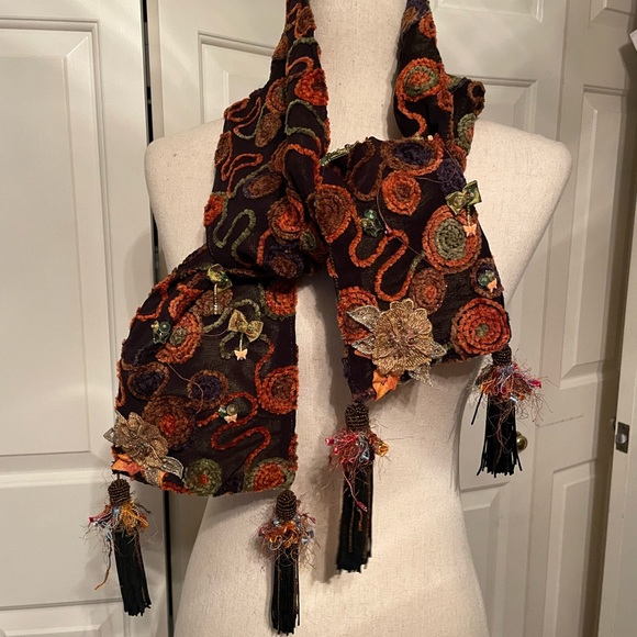Mary Frances Multicolor Floral Scarf - Picture 3 of 4